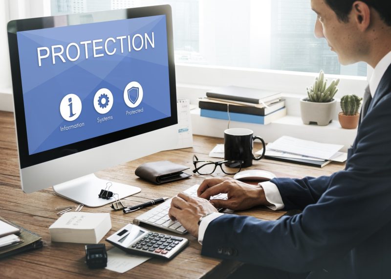 Privacy Security Data Protection Shield Graphic Concept